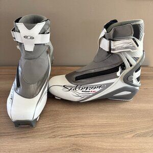 SALOMON Vitane Pilot Womens XC Ski Boots Size US 7 EU 38 2/3 Gray White